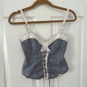 GINGHAM CORSET XS/S